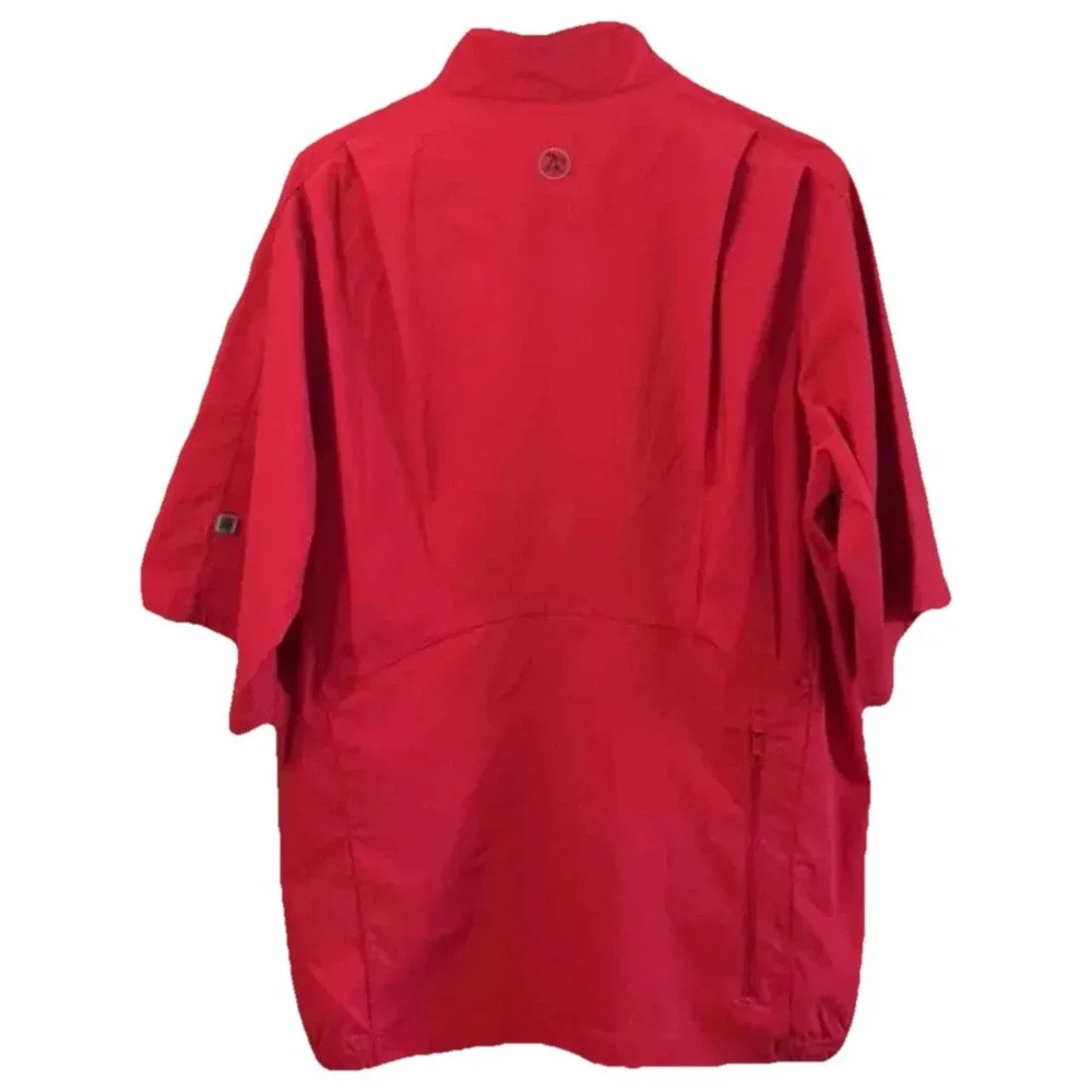 Mens ZERO RESTRICTION Tour Series‎ Golf 1/4 Zip Pullover Sz Med Rear Zip Pocket